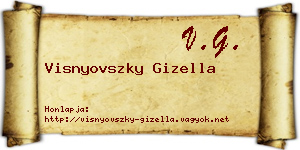 Visnyovszky Gizella névjegykártya